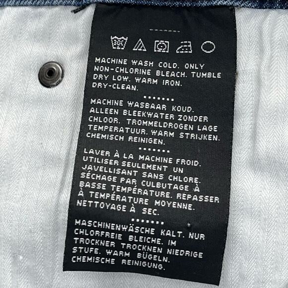 Harley Davidson Two Tone Baddie Jean Cut Off Shorts Size 30 - Picture 5 of 6